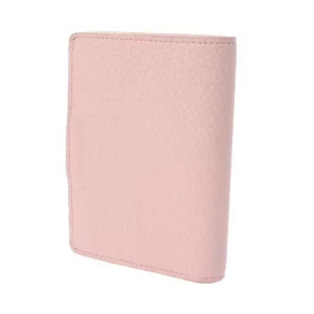 Louis Vuitton Rose Leather Bi Jasmine Taurillon Wallet Vertical Pink Compact
